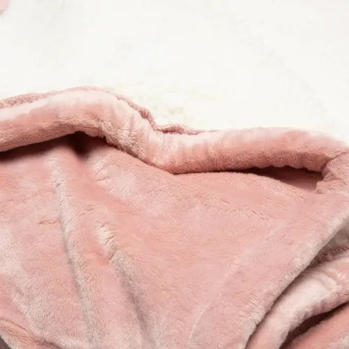 Frazada Microfleece Sherpa Malva Envío gratis