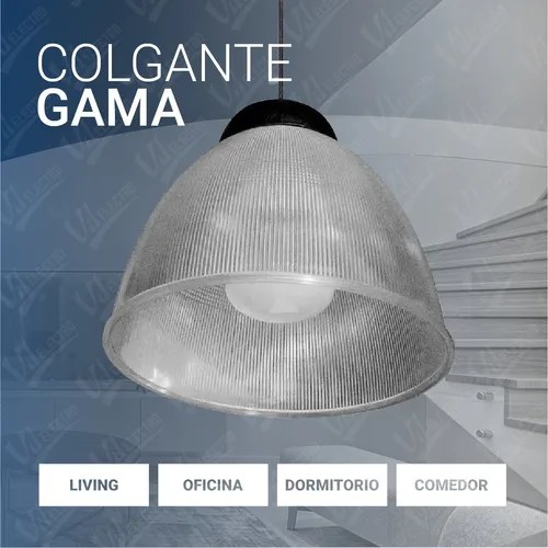 Lamparas Galponeras Colgantes Led Techo Pantalla 29cm E27 en venta en