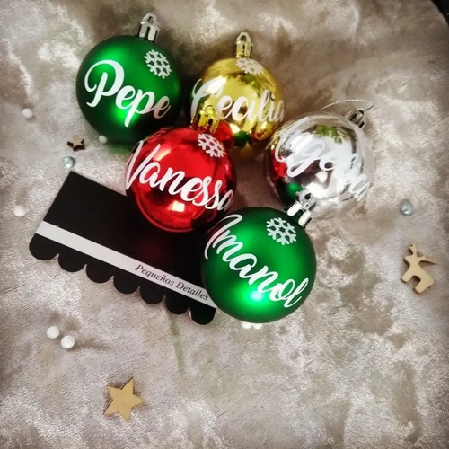 Esferas Navideñas Personalizadas. Bolas De Navidad Nombre Mercado Libre