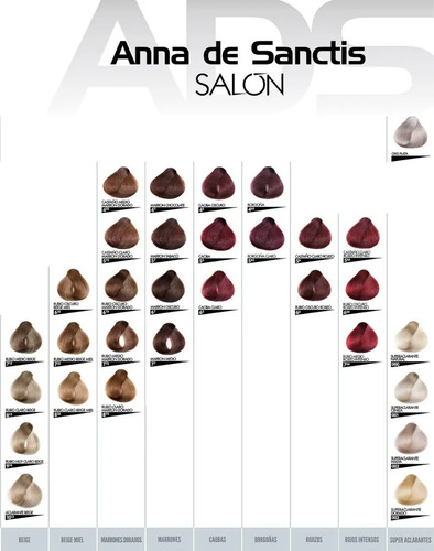 Tintura Salon Anna De Sanctis X 12 Unidades | Mercadolibre