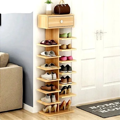 Zapatera De Madera Natural Organizadora 12 Pares Envío Grati Meses