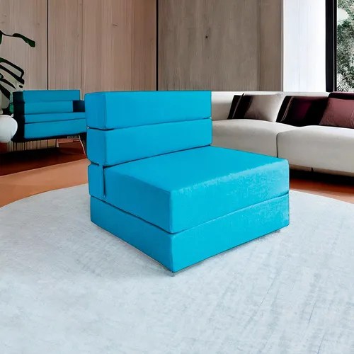 Sofá Cama Individual Plegable, Con Soporte Firmé Color