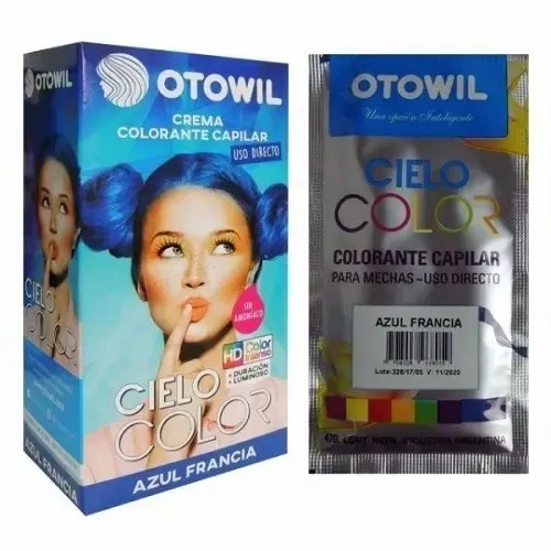 Otowil Tintura Color Fantasía Cielo Color Azul Francia