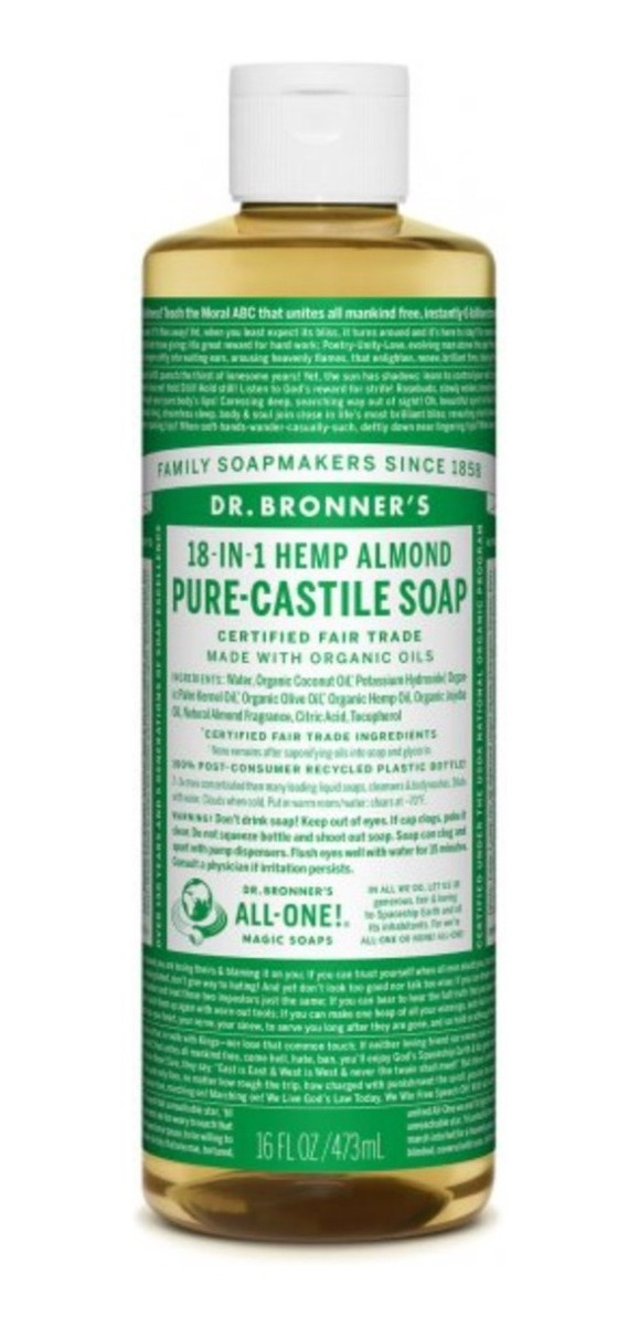 Dr Bronners Jabón Y Shampoo De Castilla De Almendra Orgánico Envío gratis