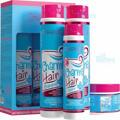 Kit Capilar Charme Hair Charmelle Cosméticos Fios Fortes Frete grátis
