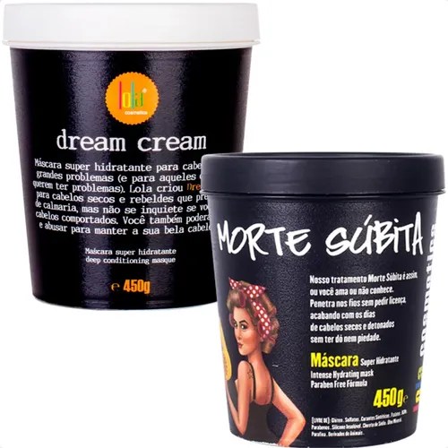 Kit Máscaras Dream Cream + Morte Súbita 450g Lola Cosmetics MercadoLivre