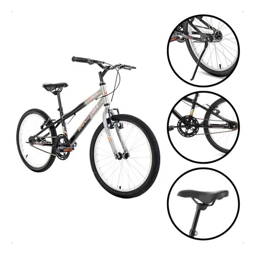 Bicicleta Houston Zum Aro 20 Inox E Preto Zm201s Frete grátis