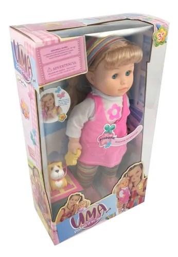 Muñeca Uma, Pasea Su Perrito, Camina Y Habla Lalelu 22811 | Jugueteria Canalejas