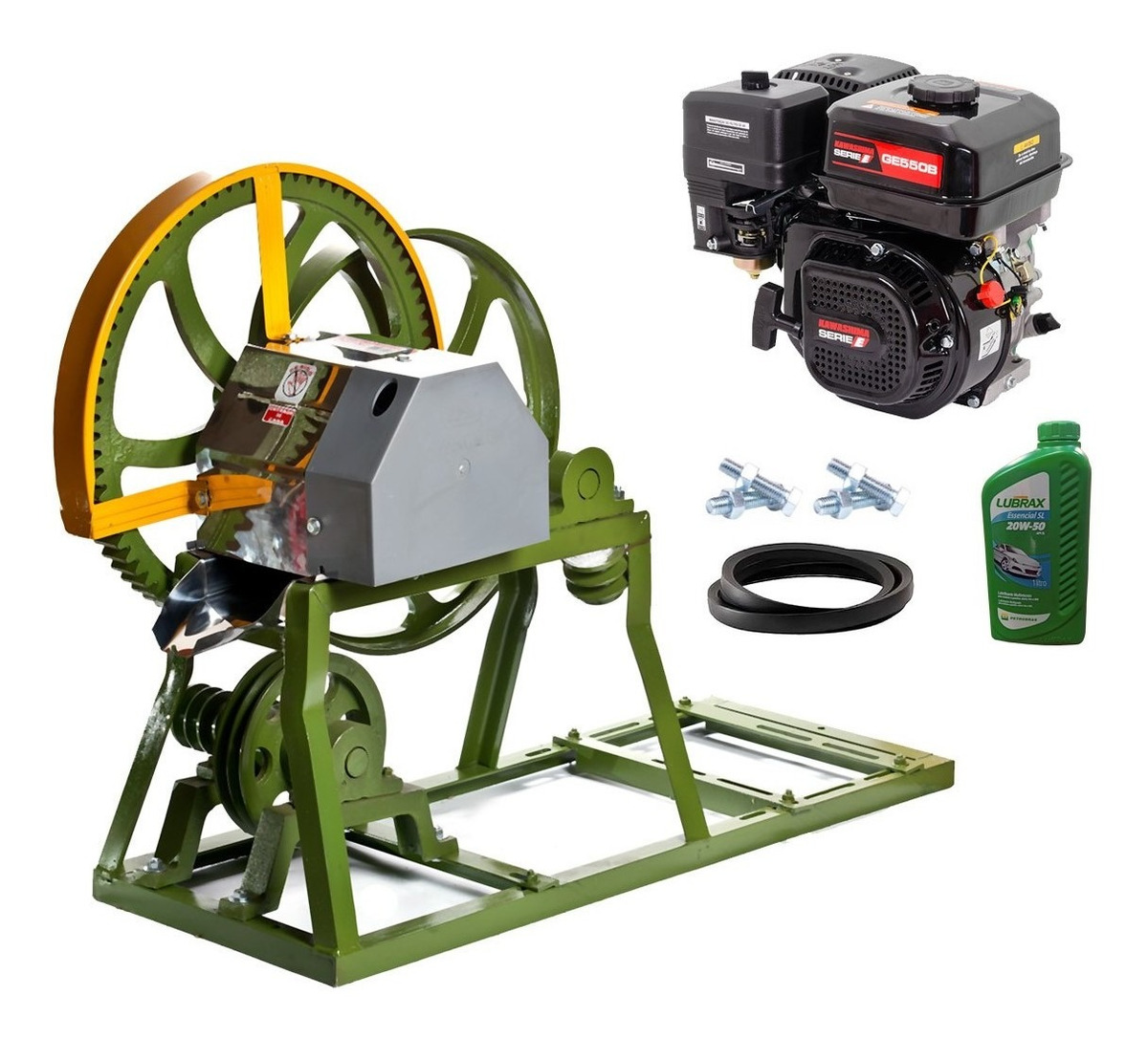 Engenho De Cana B200 Baixo Moendas De Inox + Motor Gasolina Mercado