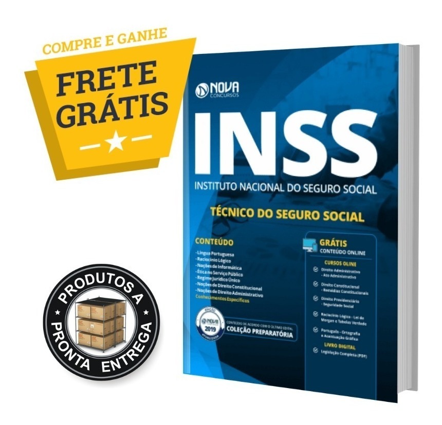 Apostila Inss 2019 Técnico Do Seguro Social Frete Gratis Mercado Livre