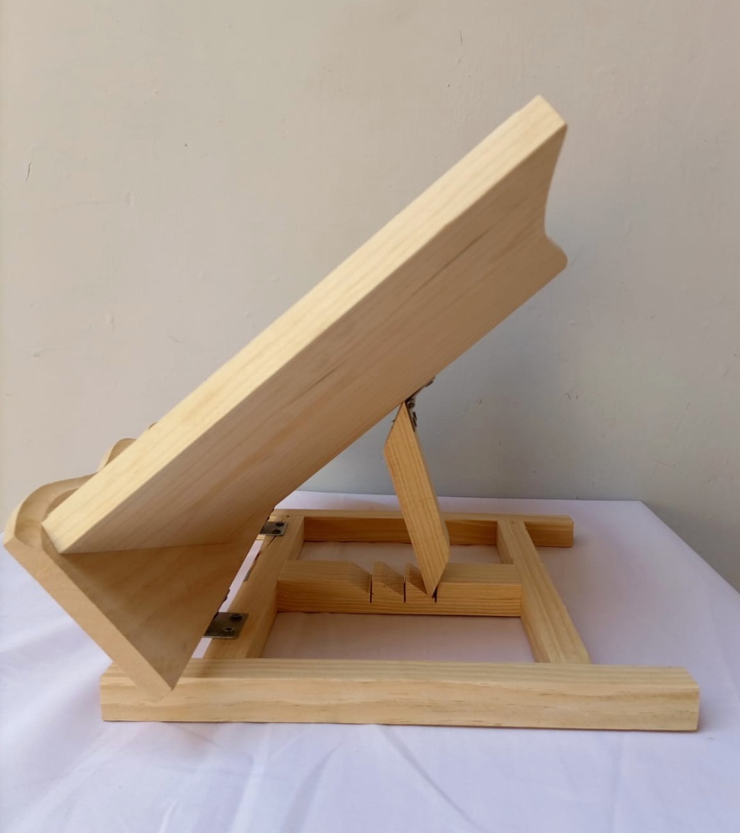 Porta Biblia De Madera Atril Posiciones Pirograbado Virgen ARTESANIZATE