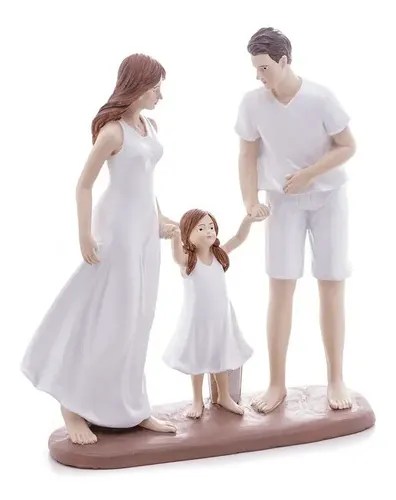 Estátua Decorativa Família Nude 21,5x6x24,5cm | Parcelamento sem juros