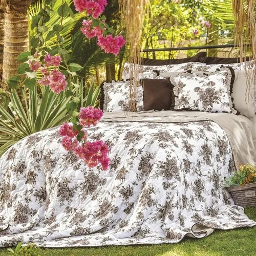 Kit Cobre Leito Casal Queen Pietra 5 Peças 150 Fios Cor Antonella