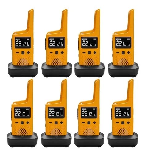8x Walkie Talkie Handy Motorola T380 Microusb 22 Canal 40km