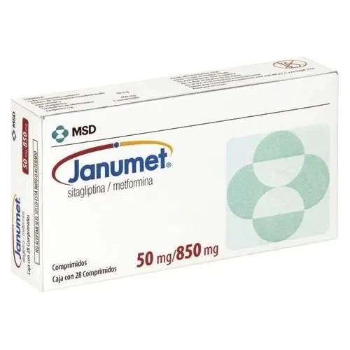 Janumet Sitagliptina, Metformina 50/850 Mg Con 28 Comprimido Meses sin interés