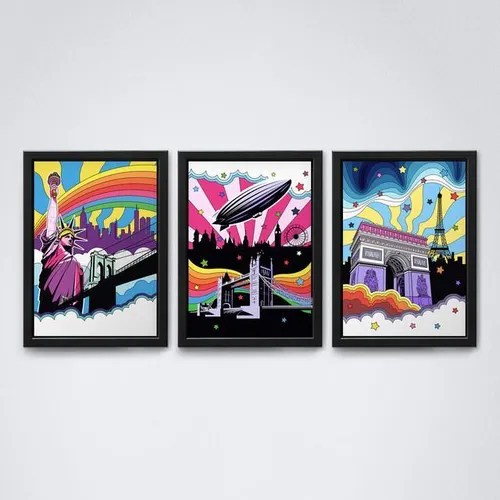 Marco Pop Art Frames negro A4, 20 x 30 cm MercadoLibre
