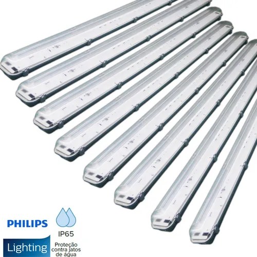 Kit 8 Luminárias Herméticas Prova D'água Tcw063 Philips Frete grátis