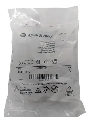 800f-x10 Allen-bradley 800f-x10 Block De Contactos Na (10pz) | Envío gratis