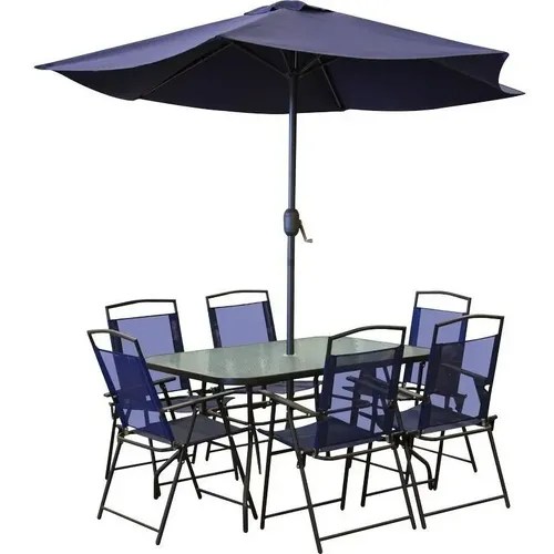 Juego Jardín 6 Sillas, Mesa Y Sombrilla pe MercadoLibre