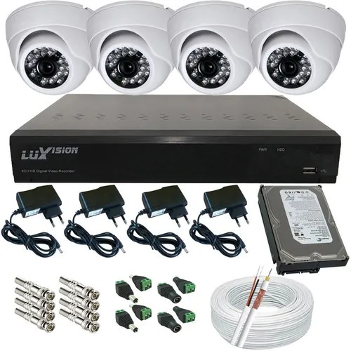 Kit 4 Câmeras Dome Infravermelho Dvr Luxvision 4 Canais Frete grátis