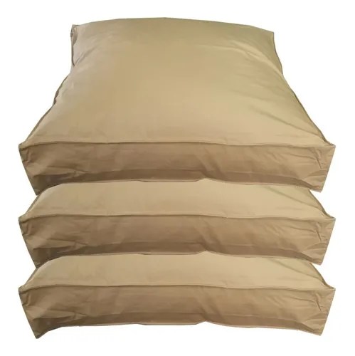 3 Almohadones Para Sillones Ecocuero Cierre 60X60 Algarrobo | A Punto Deco