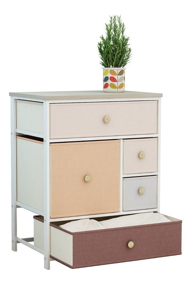 Cajonera Para Ropa Terra 5 Cajones Multicolor Mercado Libre