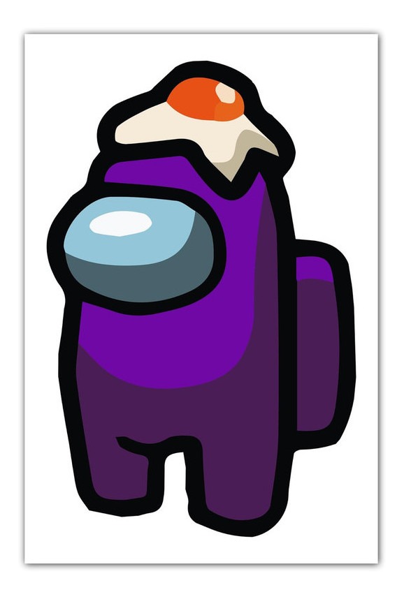 Cuadro Among Us Tripulantes Moderno Regalo Niño Morado Mercado Libre