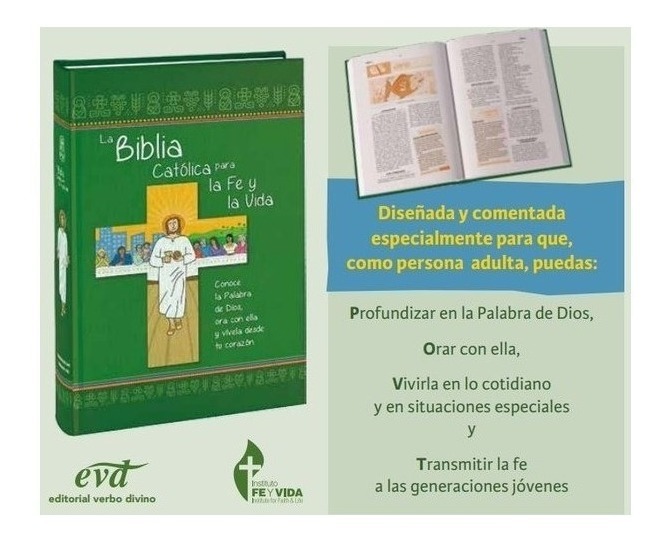 Biblia Católica Para La Fe Y La Vida Semi Piel Meses sin intereses