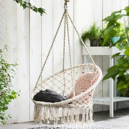 Silla Hamaca Macramé Circular Para Interior Y Exterior MercadoLibre