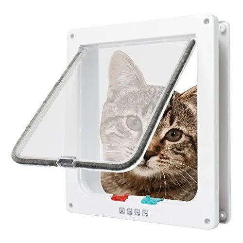 Cat Flap Door 4 Way Locking Weatherproof Pet Doors For Cuotas sin