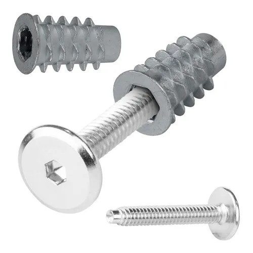 Tornillo Union Con Inserto De Madera Muebles 4 Cm 100 Piezas Envío gratis