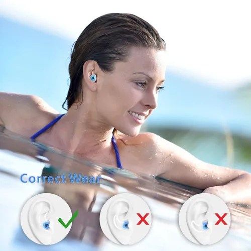 Swimming Ear Plugs For Adults, Safe Reusable Swimmers Earplu Envío gratis