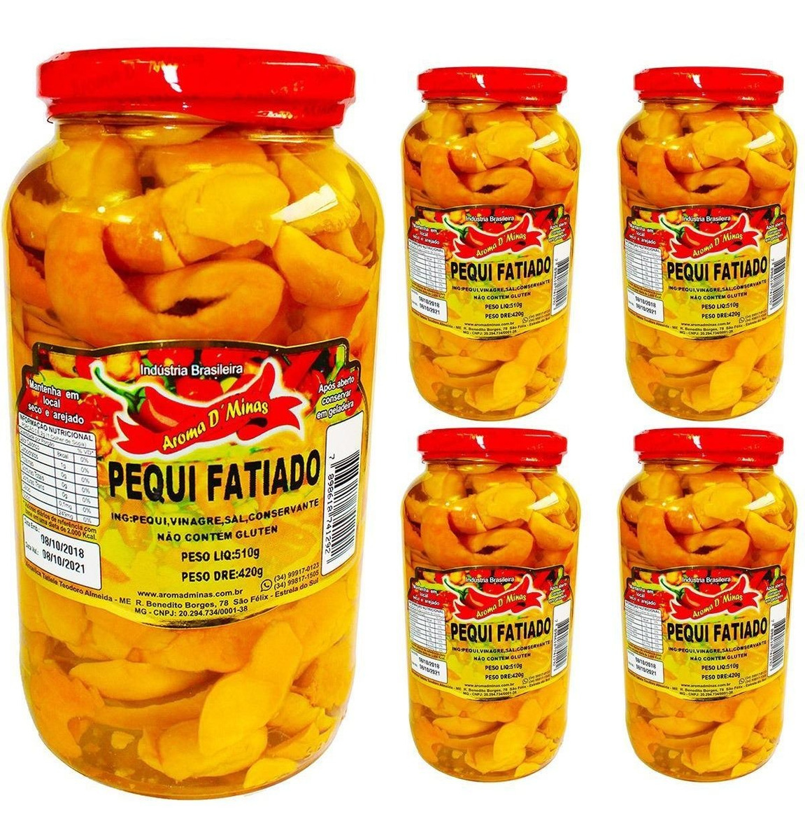 Pequi Fatiado Em Conserva 510g Promoção 5 Unidades Mercado Livre