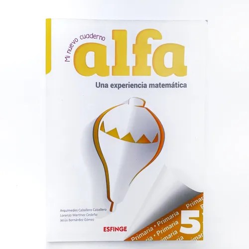 Nuevo Cuaderno Alfa Una Experiencia Matemática 5 ° Esfinge Meses sin
