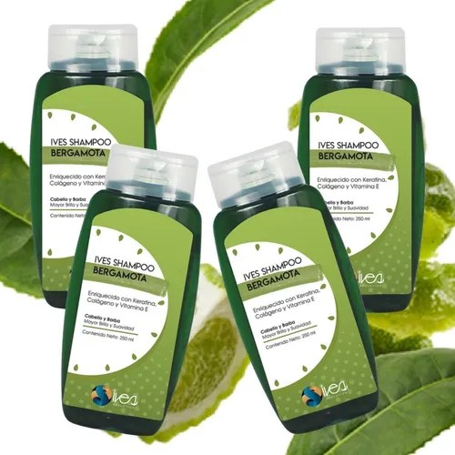 Shampoo Bergamota Coco Hamamelis Romero Ives Mexico 4 Pack Meses sin