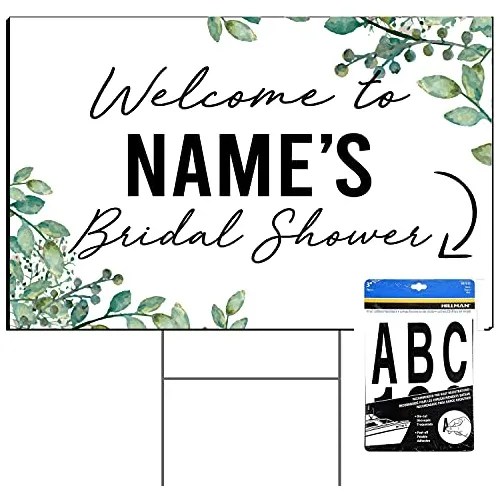 Letrero Con Texto En Inglés To Bridal Shower» De Eu Meses