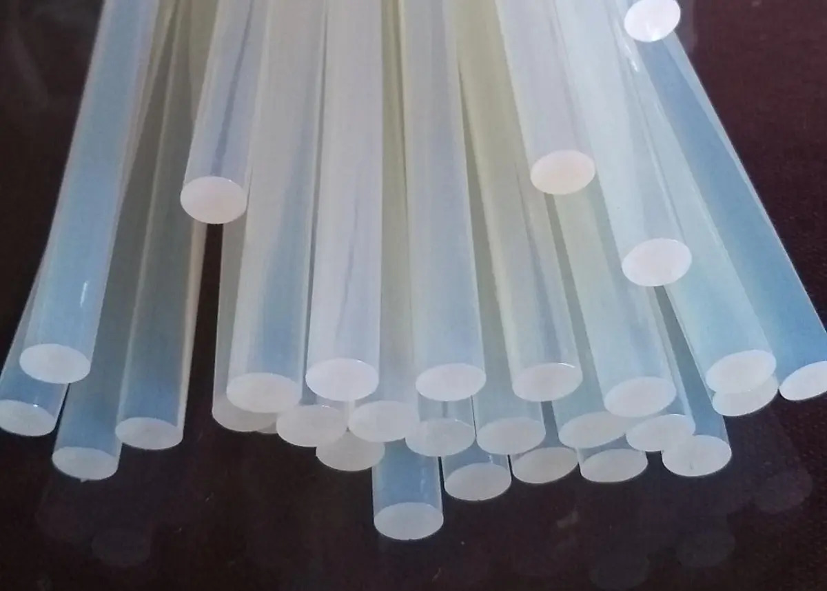 Bastão Cola Quente Fina 7mm Transparente Pacote 1 Kg