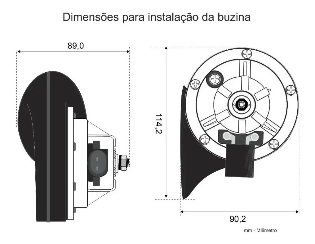 Buzina Caracol Vw Amarok Cross Fox Gol Golf Polo Saveiro GUTACAR PEÇAS