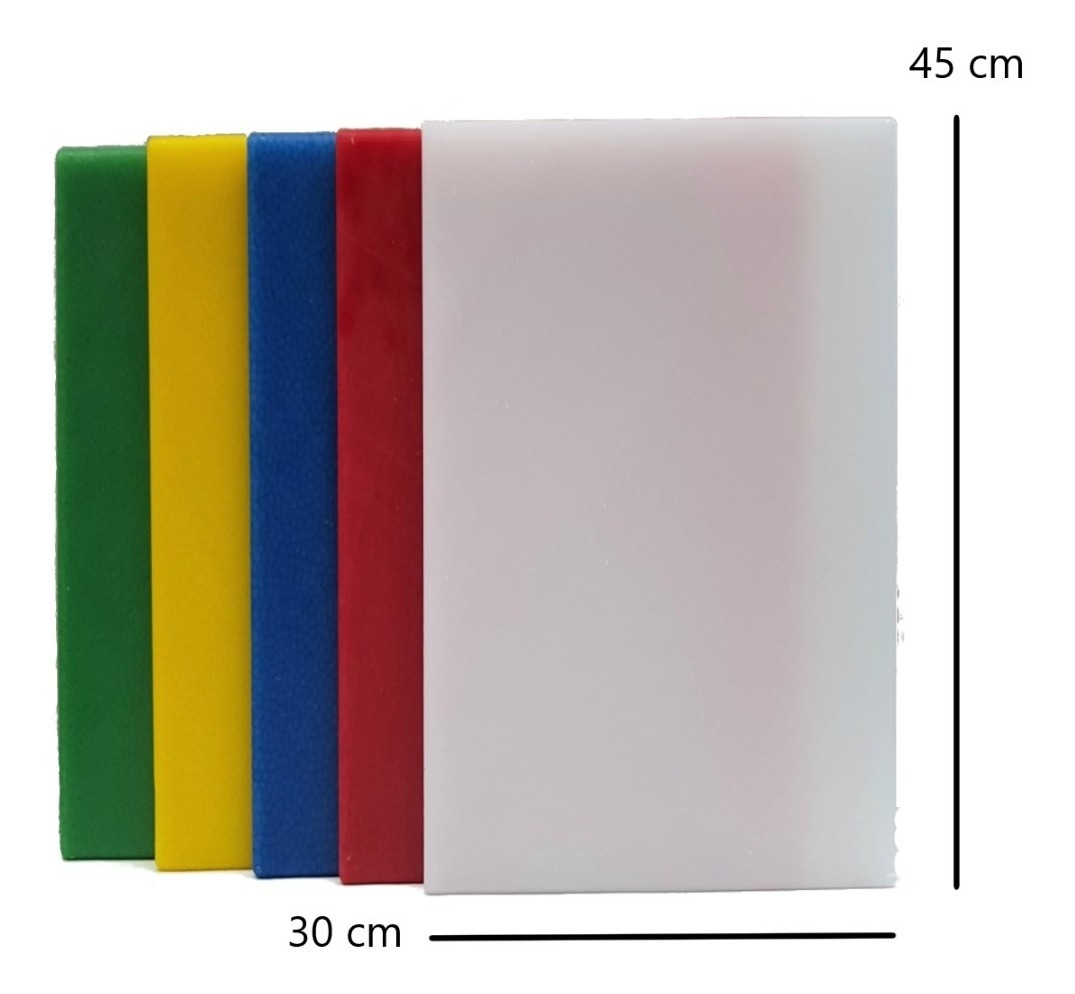 Set De 5 Tablas Para Picar/corte De Colores, De 30x45 En 1/2 Mercado
