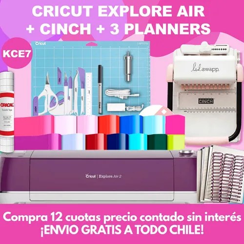 Cricut Explore Air 2 Boysenberry + Cinch Rosa Kce7 Cuotas sin interés