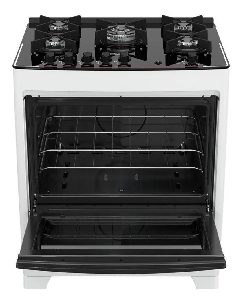 Fogão de piso Dako Supreme 5Q gás engarrafado 5 queimadores branco 127V