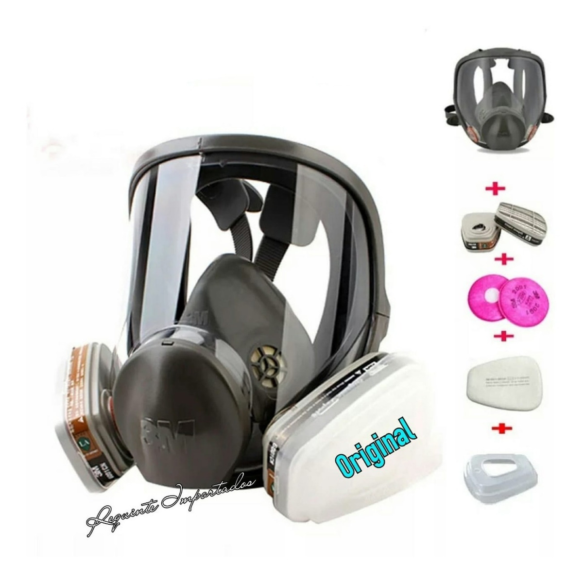 Máscara Pintura 3m 6800 + Filtro 5n11 + Mascara Pintura 6200