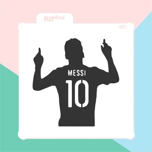 Stencil Messi Doble 081 Torta Cookies Porcelana Manualidades Stencil Messi Doble 081 Torta Cookies Porcelana Manualidades