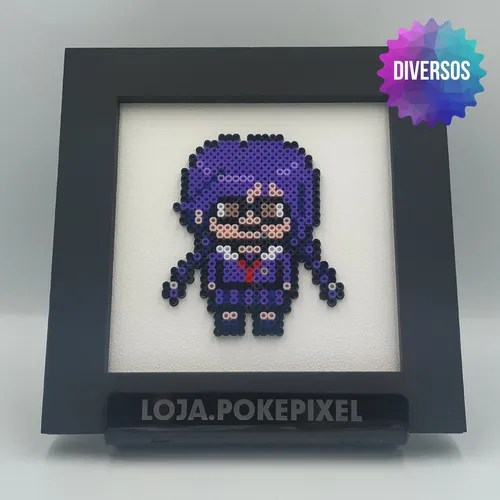 Quadro Decorativo Toko Fukawa / Danganronpa / Pixel Art