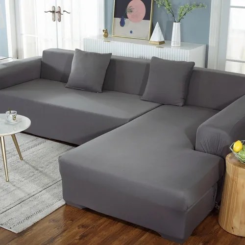 2 Piezas Funda De Sofá L Elástica Protector De 2 Y 3 Plazas Cuotas