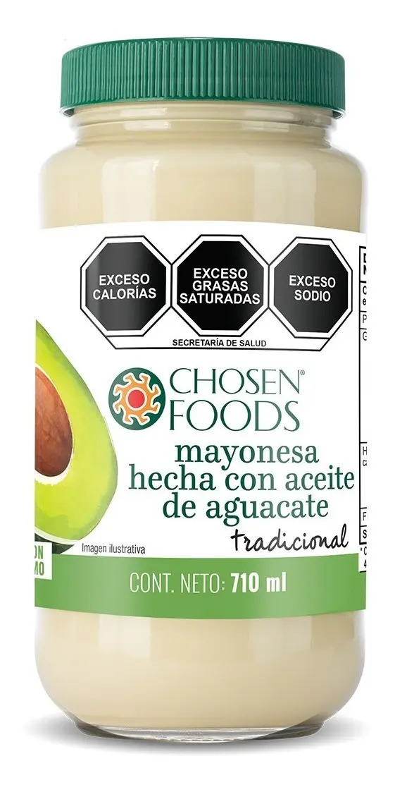 Mayonesa De Aguacate Sin Gluten Chosen Foods 710ml Envío gratis