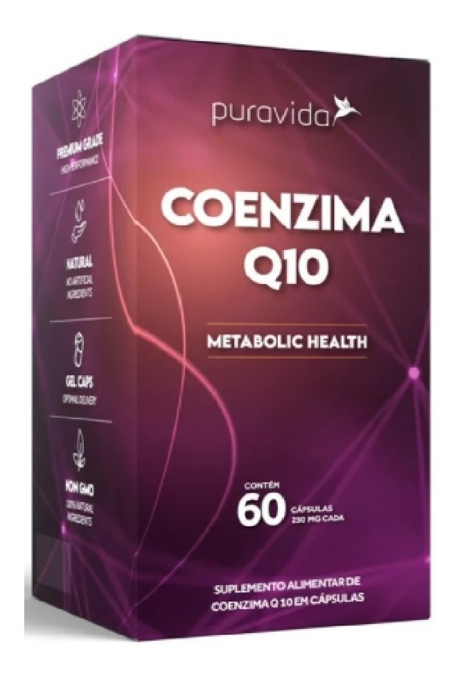 Coenzima Q10 Coq10 Metabolic Health (60 Cápsulas) Pura Vida Mercado Livre