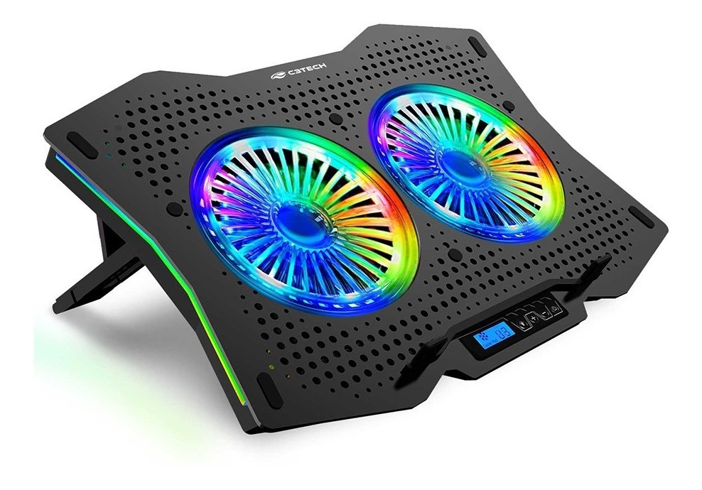 Base Suporte Notebook Gamer Até 17,3 Ventilador Led Rgb Nfe Frete grátis