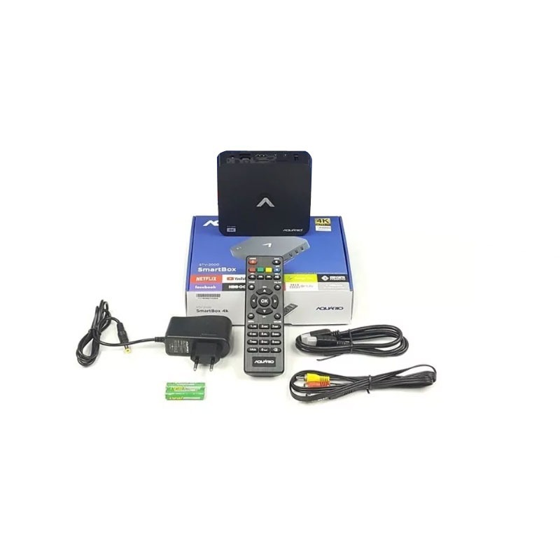 Stv2000 Receptor Smart Tv Box Aquário 4k Android Nougat Frete grátis