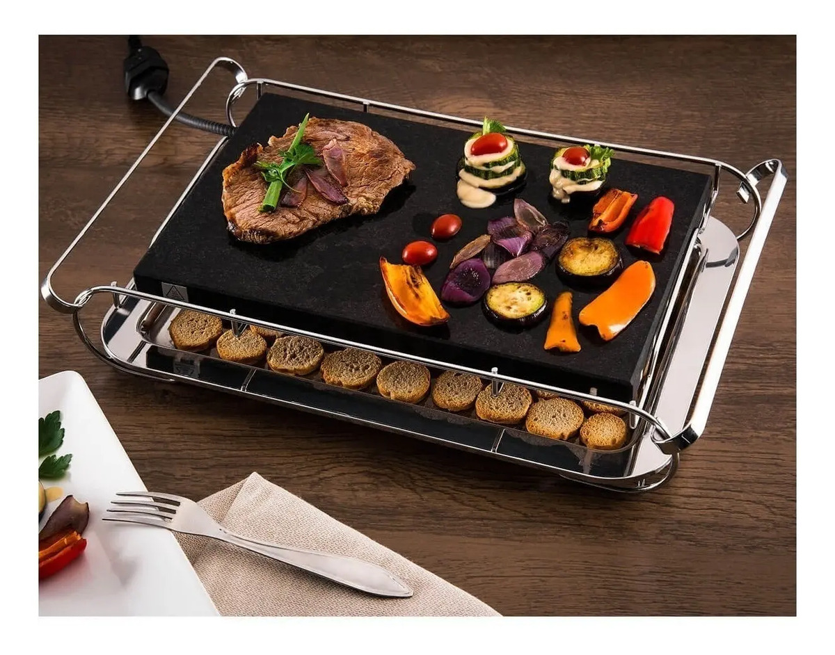 Churrasqueira elétrica Fergus Pedra Granito Ônix Stone Grill 220V